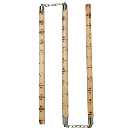Three Sectional Staff Rattan Tiger Pattern - Click Image to Close
